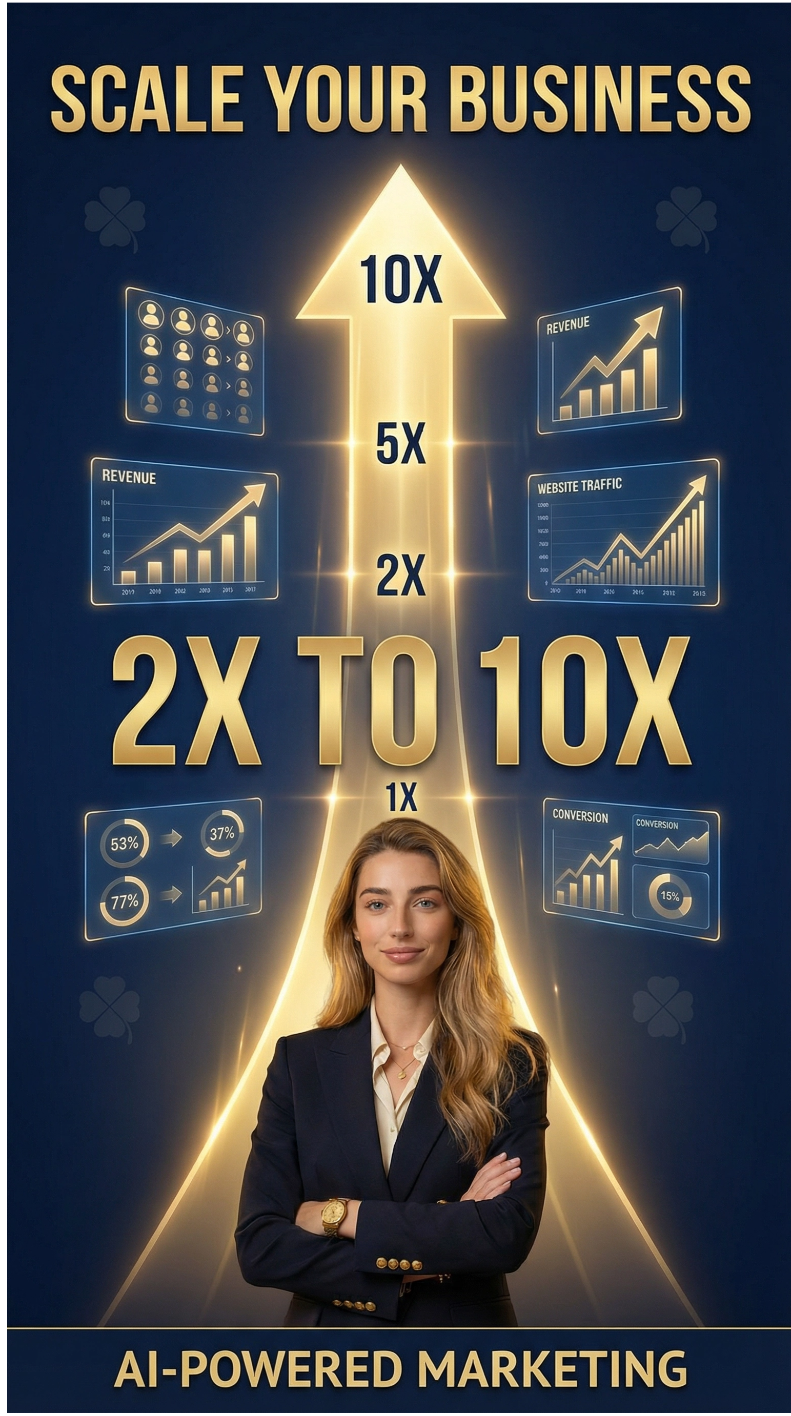 Strategic business growth tracking visualization